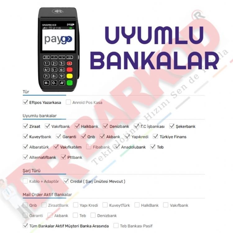 Paygo Sp630 Pro ECR 4G Mobil Pos Yazarkasa - SP130 Pinpad - ECR Stand
