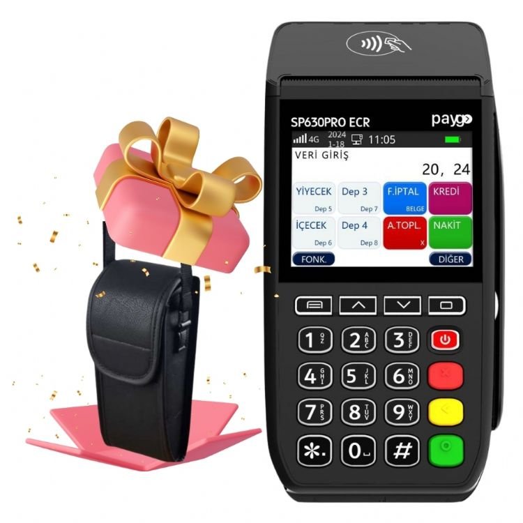 Paygo Sp630 Pro ECR 4G Eft Pos Yazarkasa Mobil Çanta Hediye