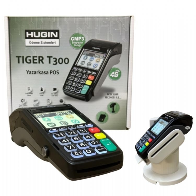 Hugin Tiger 4G T300 Yeni Nesil Pos YazarKasa + 20 Rulo